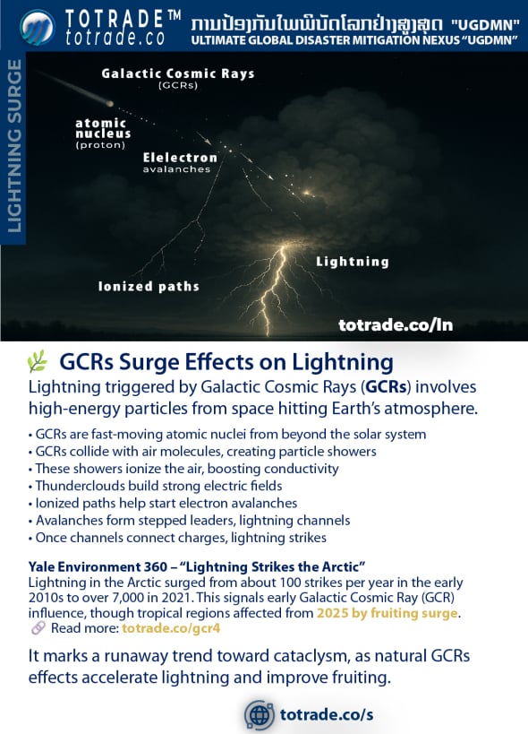 GCRs Surge Effect on Lightning