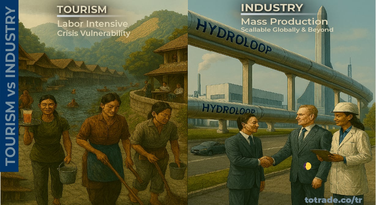Tourism keeps countries poor. No nation has ever achieved real wealth from tourism alone. Not even Thailand. Only rulers and their associates benefit. It’s a dangerous illusion.