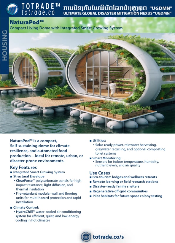 Low Income Mobile Floating, reconfigurable Floating Greenhouse incorporated Sustainable Living